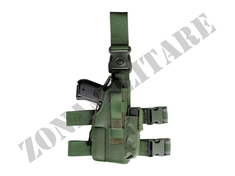 Fondina Cosciale Tattica In Cordura Vega Holster Verde Od