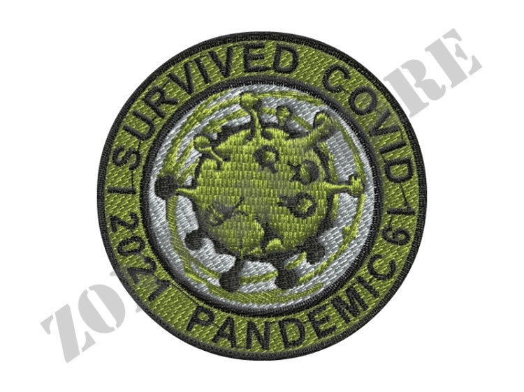 Patch Ricamata Covid 19 Survivor Con Velcro