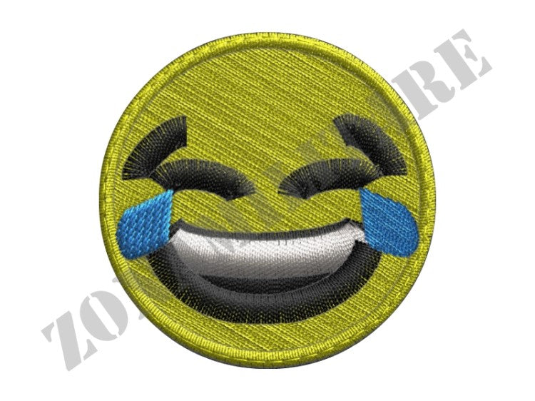 Patch Ricamata Smile Crie Yellow Con Velcro