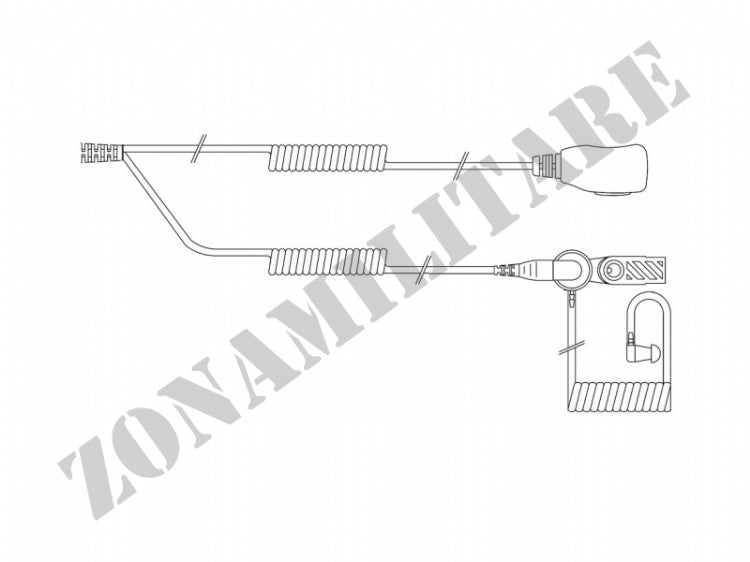 Auricolare Con Ptt A Tubo Acustico Compatibile Midland G7