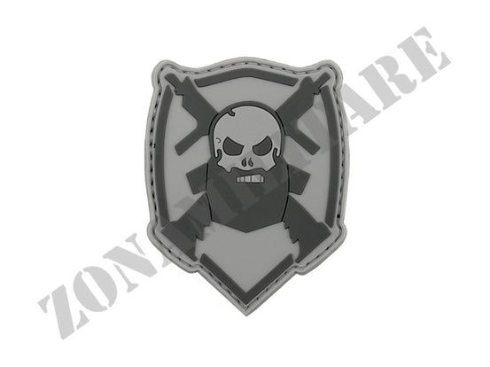 Patch Gommata Bearded Skull 8 Fields Con Velcro