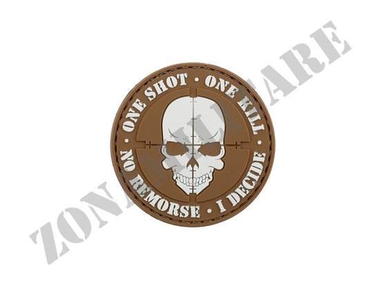 Patch Gommata One Shot One Kill Tan Pvc Patch 8 Fields