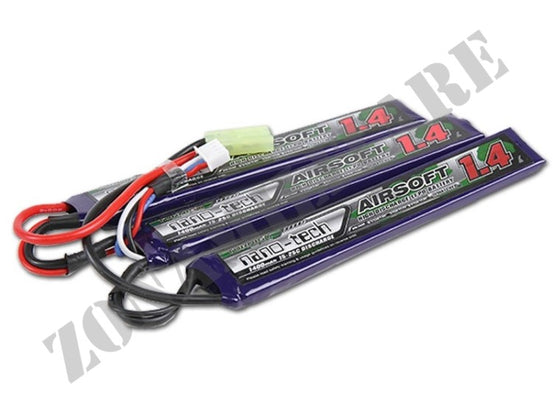 Batteria Li-Po 7,4V 1400Mah 15-25C 3 Elementi Separati Nano Tech