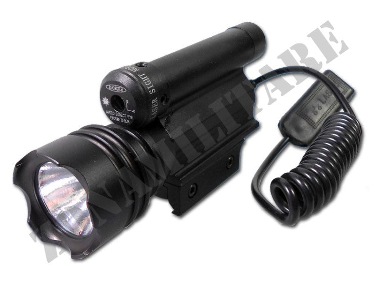 Torcia Da 80 Lumens Con Remoto E Laser Incorporato