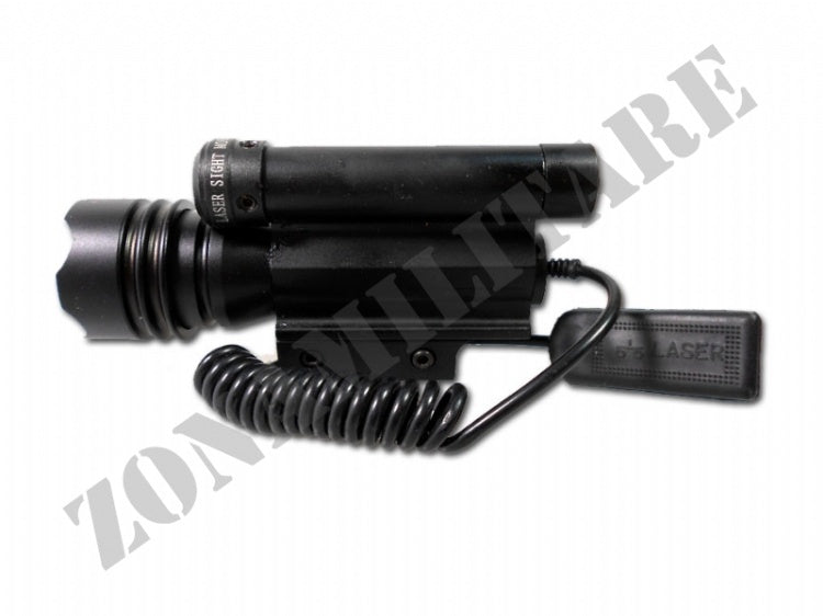 Torcia Da 80 Lumens Con Remoto E Laser Incorporato