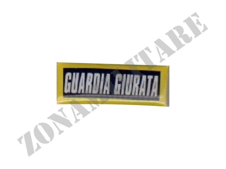 Spilla Guardia Giurata Bordo Giallo