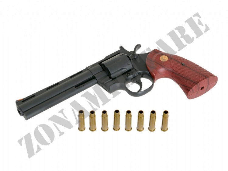 Revolver A Gas In Metallo 8 Colpi Colore Nero