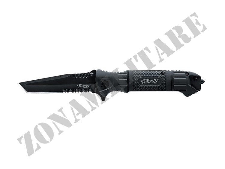 Coltello Walther Black Tac Tanto Con Frangi Cristallo