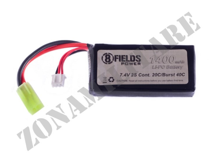 Batteria Lipo 7.4V 1400Mah 20/40C 8 Fields