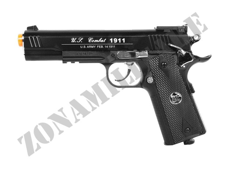 Pistola Us Combat 1911 Co2 semi SCARRELLANTE NERA Wing Gun