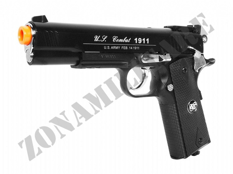 Pistola Us Combat 1911 Co2 semi SCARRELLANTE NERA Wing Gun