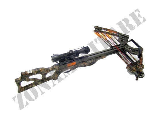 Balestra Compound Scorpion 200Lbs Camo Full + Ottica 4X32