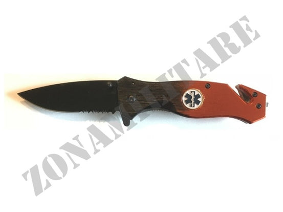 Coltello Sanitario Con Manico Colore Arancio E Nero