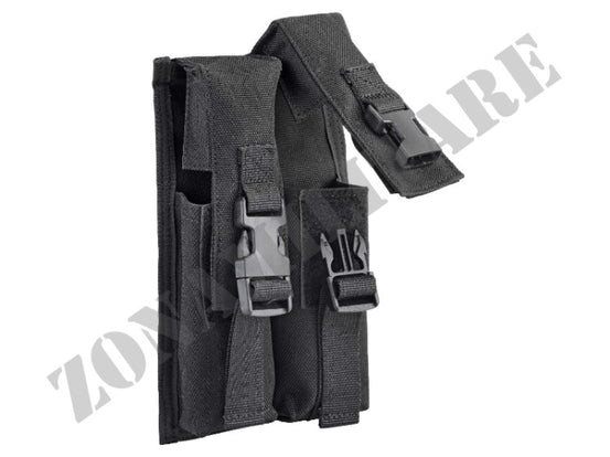 Porta Caricatori Doppio Per Mp5 Pouch 9Mm Defcon 5 Nero