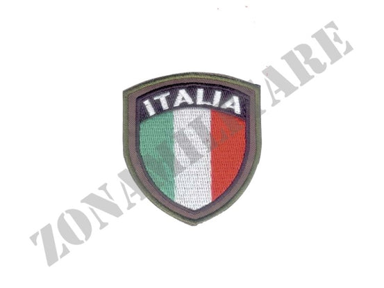 Patch Scudetto Italiano Su Base Verde Defcon 5