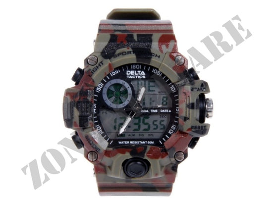 Orologio Analog And Digital Tactical Watch Camo Delta Tactics