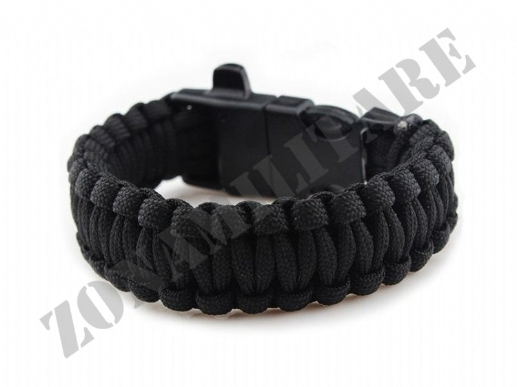 Braccialetto Paracord Survival 3 In 1 Black Frog Industries