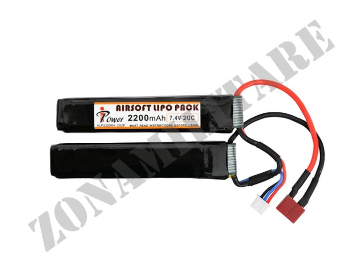 Batteria Lipo 7.4V 2200Mah 20C Twintype Con Attacco Deans Ipower