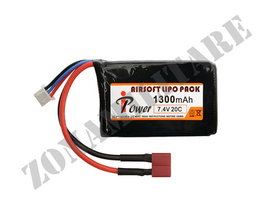 Batteria Lipo 1300Mah 7,4V 20C Attacco Deans Ipower