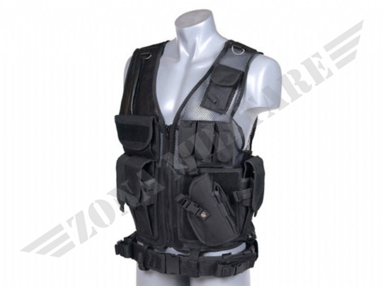 Tactical Vest Colorazione Black 8 Fields