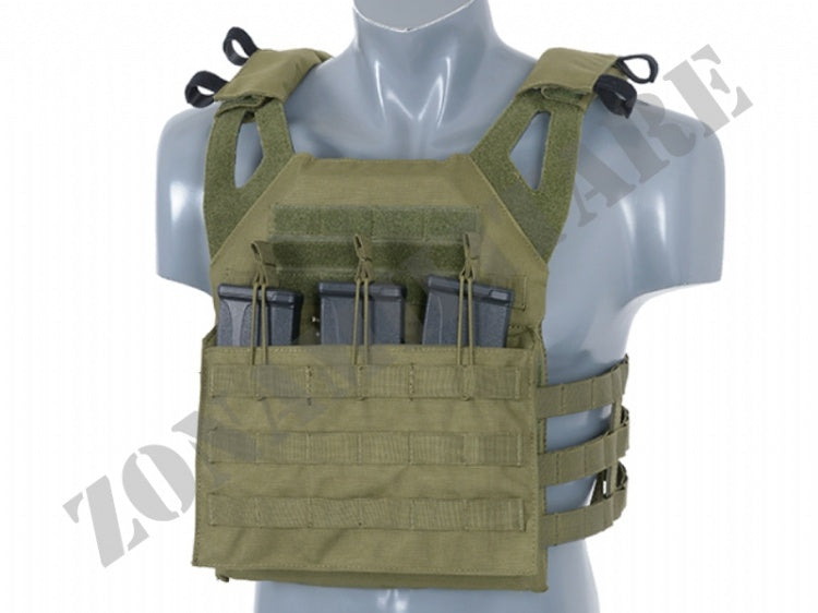 Tattico Jump Plate Carrier V2 With Dummy Sapi Plates Od Green 8 Fields