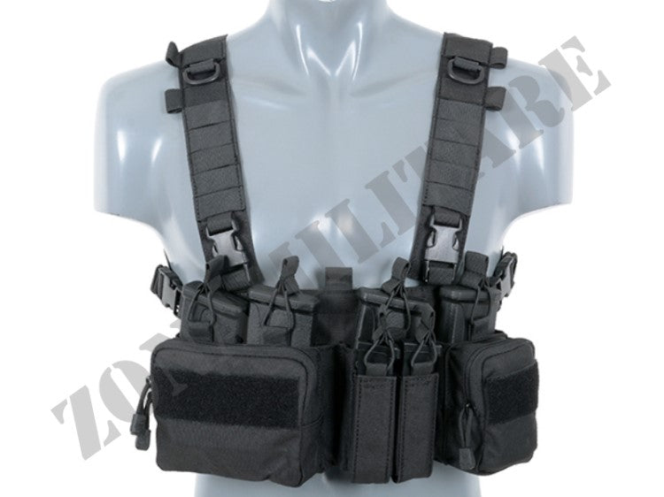 Tattico Buckle Up Recce Sniper Chest Rig Black 8 Fields