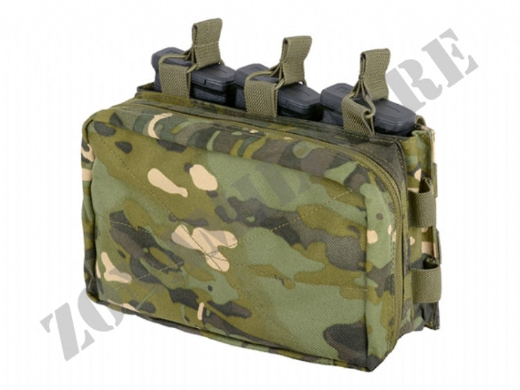 Molle Triple Rifle Mag/Gp Pouch Multicam Tropic 8 Fields