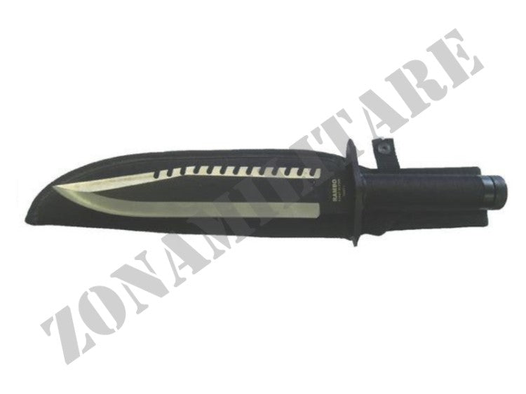 Coltello Da Caccia Rambo I Con Kit Survivor Nel Manico