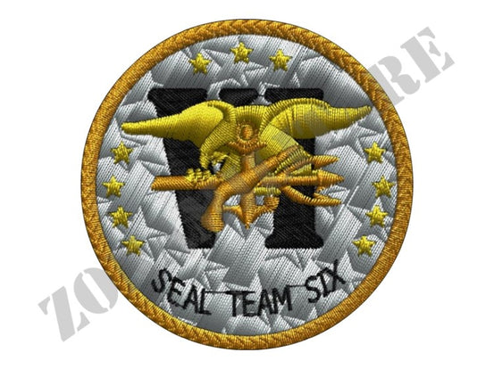 Patch Seal Team Six Vi Ricamata Con Velcro