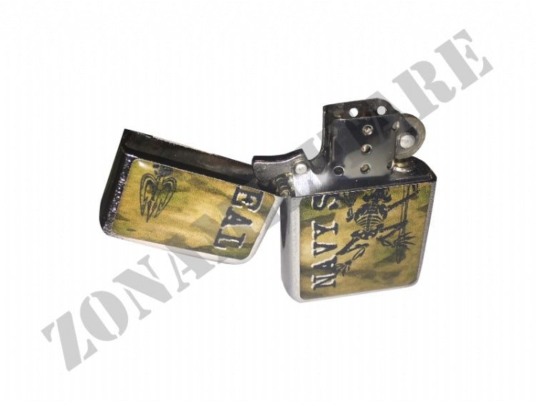 Accendino Zippo Con Immagine Navy Seals Skull Frog